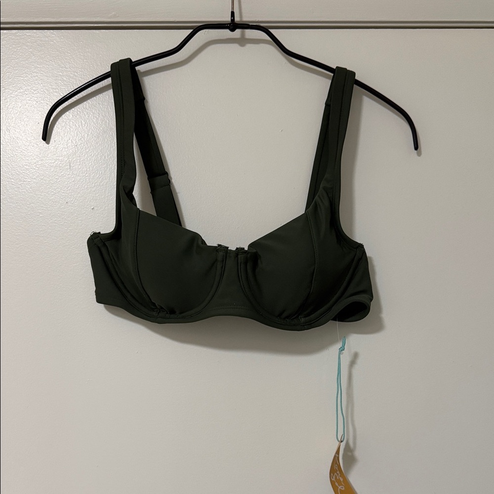 Kona Sol Women's Olive Green Bikini Top